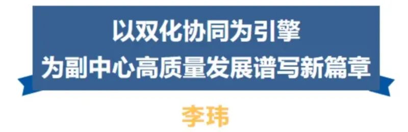 副中心有我 委员在行动①丨政协委员李玮：以双化协同为引擎 为副中心高质量发展谱写新篇章