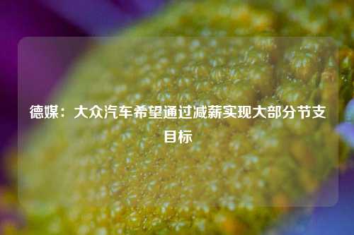 德媒：大众汽车希望通过减薪实现大部分节支目标