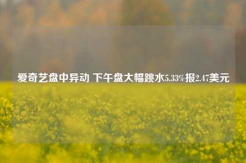 爱奇艺盘中异动 下午盘大幅跳水5.33%报2.47美元