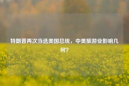 特朗普再次当选美国总统，中美旅游业影响几何？