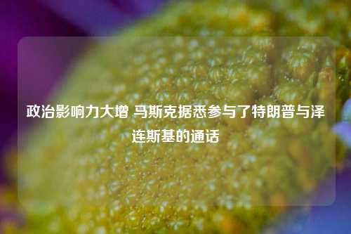 政治影响力大增 马斯克据悉参与了特朗普与泽连斯基的通话