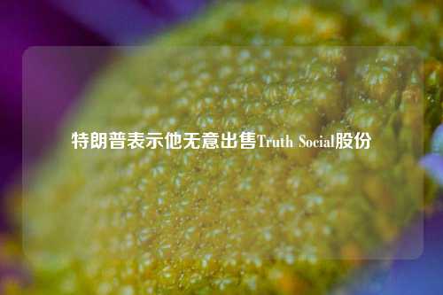 特朗普表示他无意出售Truth Social股份