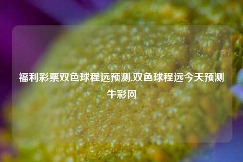 福利彩票双色球程远预测,双色球程远今天预测牛彩网