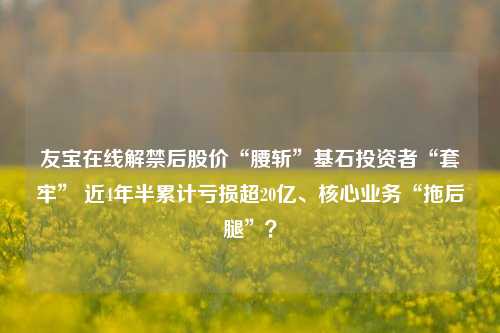 友宝在线解禁后股价“腰斩”基石投资者“套牢” 近4年半累计亏损超20亿、核心业务“拖后腿”？