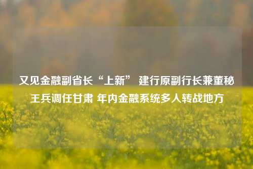 又见金融副省长“上新” 建行原副行长兼董秘王兵调任甘肃 年内金融系统多人转战地方