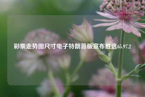 彩票走势图尺寸电子特朗普版宣布胜选65.97.2