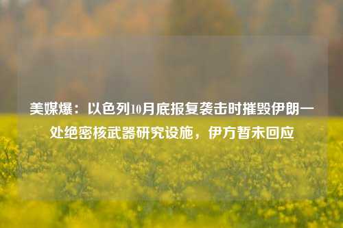 美媒爆：以色列10月底报复袭击时摧毁伊朗一处绝密核武器研究设施，伊方暂未回应