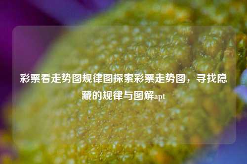 彩票看走势图规律图探索彩票走势图，寻找隐藏的规律与图解apt