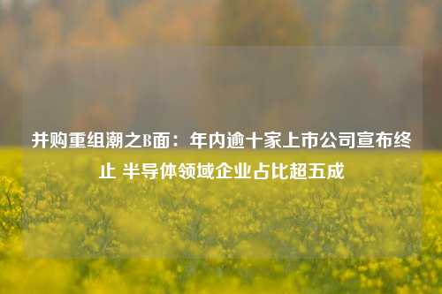 并购重组潮之B面：年内逾十家上市公司宣布终止 半导体领域企业占比超五成