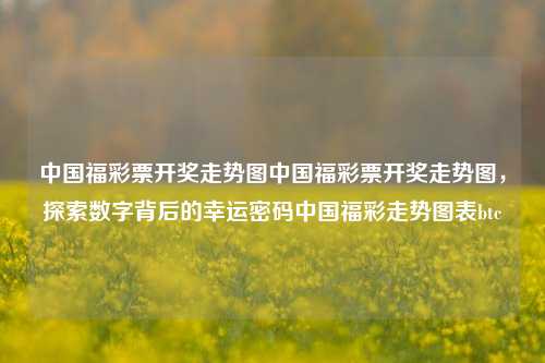 中国福彩票开奖走势图中国福彩票开奖走势图，探索数字背后的幸运密码中国福彩走势图表btc