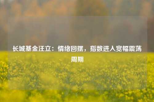 长城基金汪立：情绪回摆，指数进入宽幅震荡周期