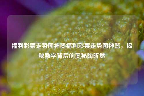 福利彩票走势图神器福利彩票走势图神器，揭秘数字背后的奥秘陶昕然