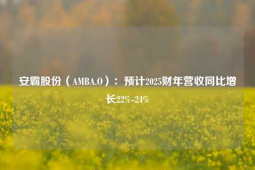 安霸股份（AMBA.O）：预计2025财年营收同比增长22%-24%