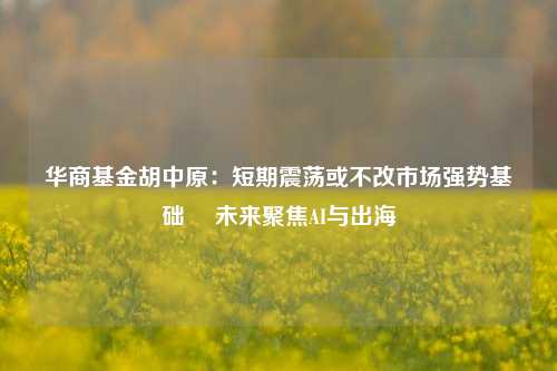 华商基金胡中原：短期震荡或不改市场强势基础  未来聚焦AI与出海