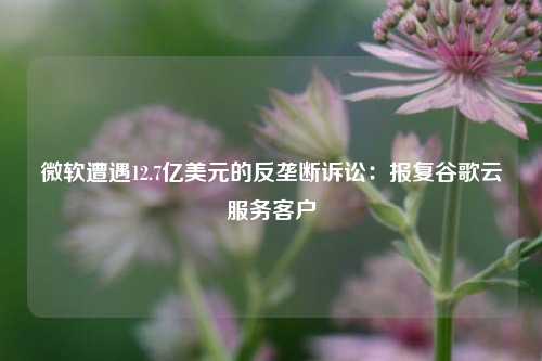 微软遭遇12.7亿美元的反垄断诉讼：报复谷歌云服务客户