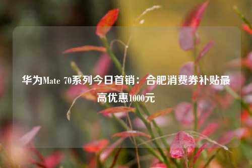 华为Mate 70系列今日首销：合肥消费券补贴最高优惠1000元