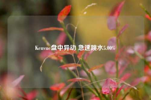 Kenvue盘中异动 急速跳水5.00%