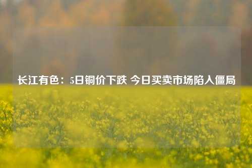 长江有色：5日铜价下跌 今日买卖市场陷入僵局