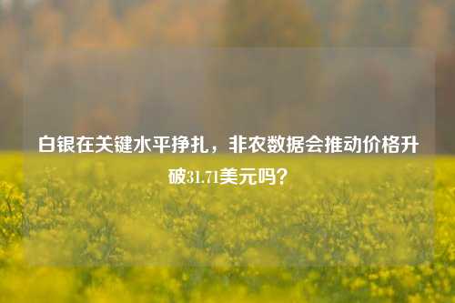 白银在关键水平挣扎，非农数据会推动价格升破31.71美元吗？