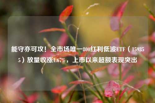 能守亦可攻！全市场唯一800红利低波ETF（159355）放量收涨1.67%，上市以来超额表现突出