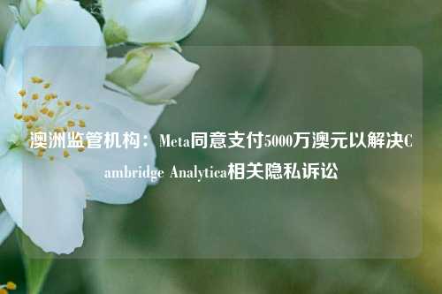 澳洲监管机构：Meta同意支付5000万澳元以解决Cambridge Analytica相关隐私诉讼